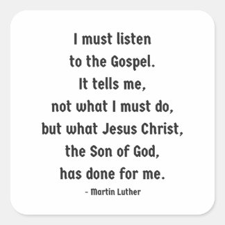 Quadrado Ouça o adesivo da Praça Gospel