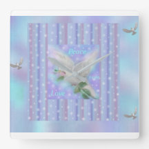 "Paz Esperança Amor" Relógio Grande