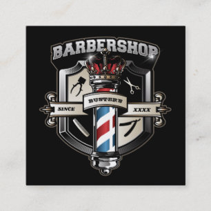 Quadrado Personalizar Cartão de visita Clássico da Barber