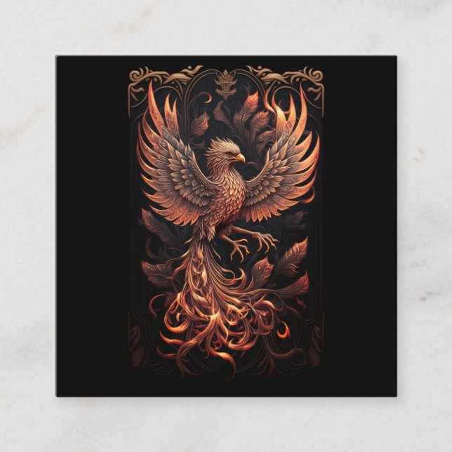 Quadrado phonix Cartão de visita (Frente)
