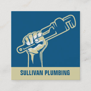 Quadrado Plumber Plumber Home Repares Cartão de visita