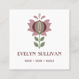 Quadrado poeirento de flores de lilac-fole cartão de visita