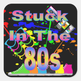 Quadrado Preso no adesivo dos anos 80