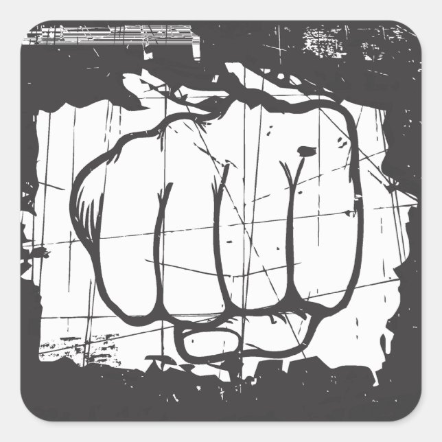 Quadrado punção manual - adesivo (Frente)