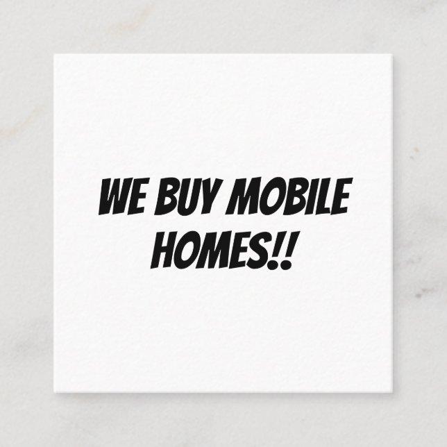 Quadrado Quadrado, Cartão de visita de 2,5" x 2,5" (Frente)