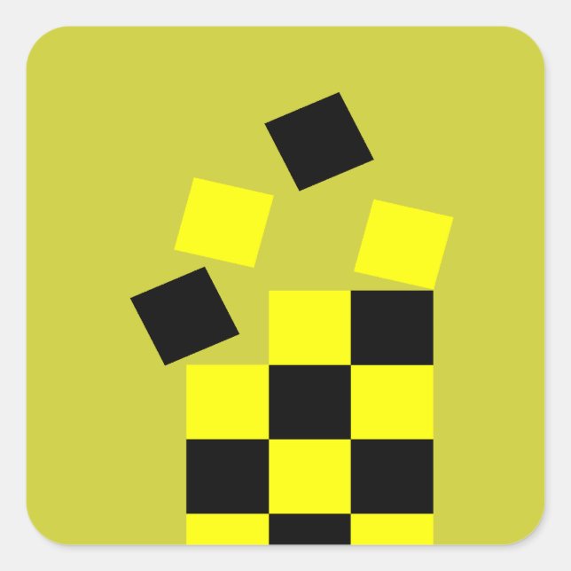 Quadrado Quebra-cabeça - adesivo (Frente)