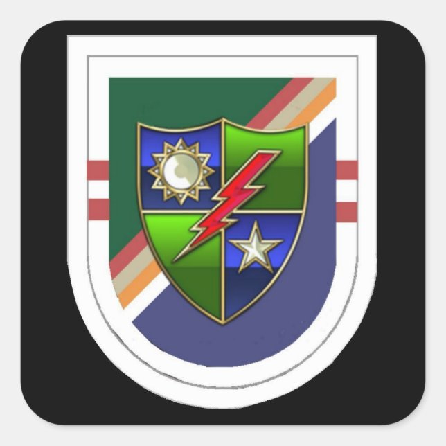 Quadrado Ranger segundo Bn Beret Flash (antigo) com adesivo (Frente)