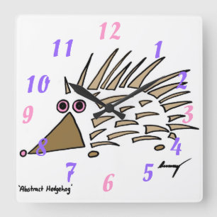 Quadrado Relógio abstrato Hedgehog