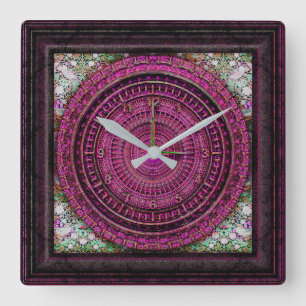 Quadrado relógio barroco vitorioso