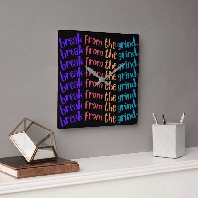 Quadrado Relógio BFTG de 8 Linhas (Escritório)