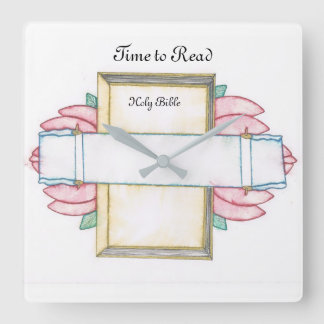 Quadrado Relógio bíblia