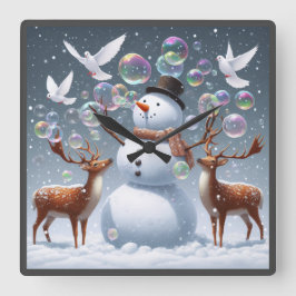 Quadrado Relógio Blizzard Bubble