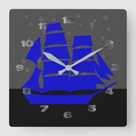 Quadrado Relógio - Clipper Ship
