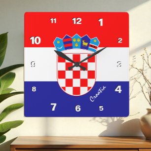 Quadrado Relógio da Croácia, lar patriótico, Bandeira da Cr