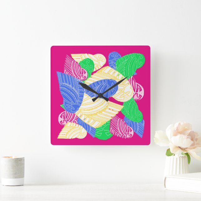 Quadrado relógio da parede BUHO HELADO (Lar)