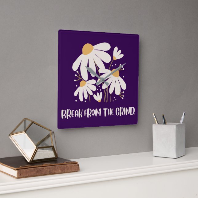 Quadrado Relógio Daisy BFTG (Escritório)