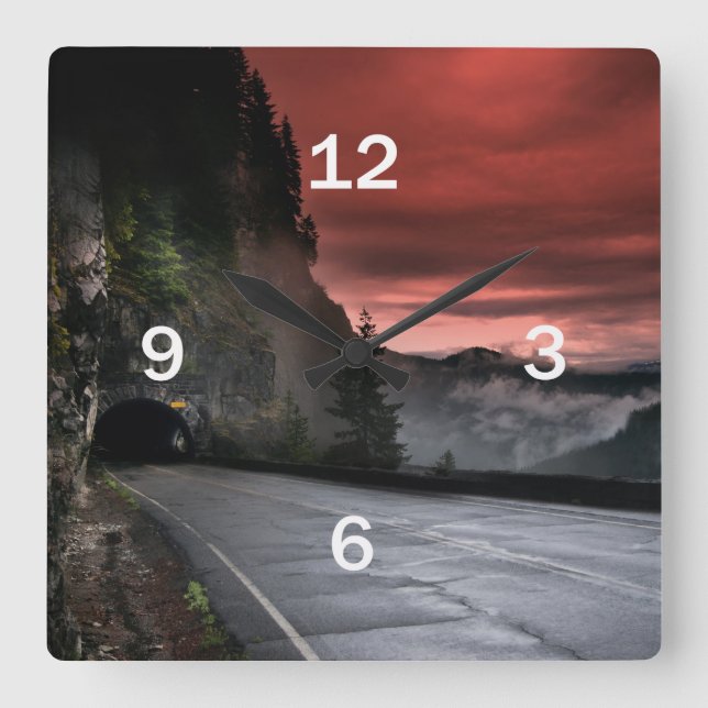 Quadrado Relógio das paredes do sol (Frente)