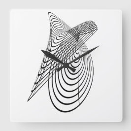 Quadrado Relógio de arte geométrico