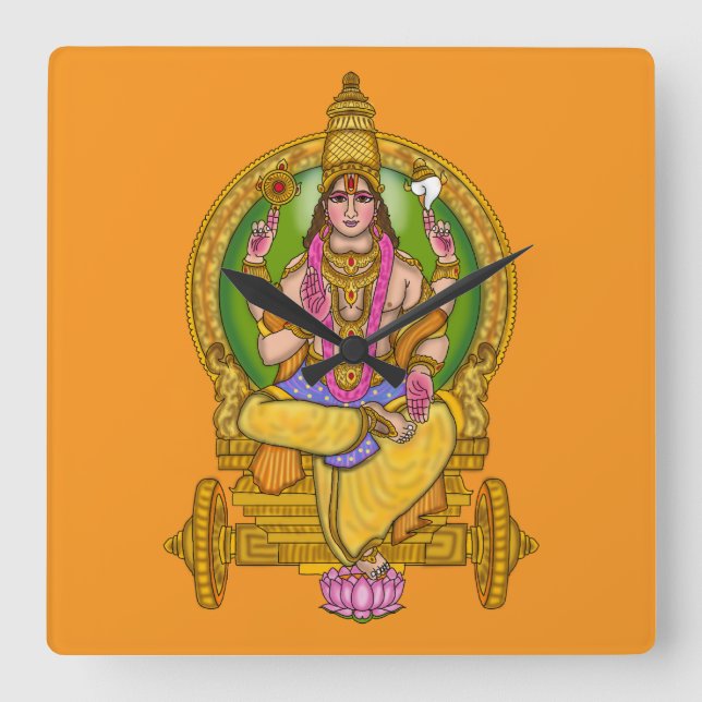Quadrado Relógio de Astrologia do Senhor Sol (Surya) (Frente)