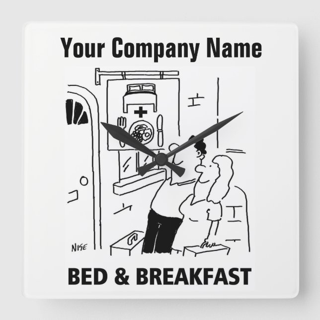 Quadrado Relógio de Cartoons da Casa Convidada (Frente)