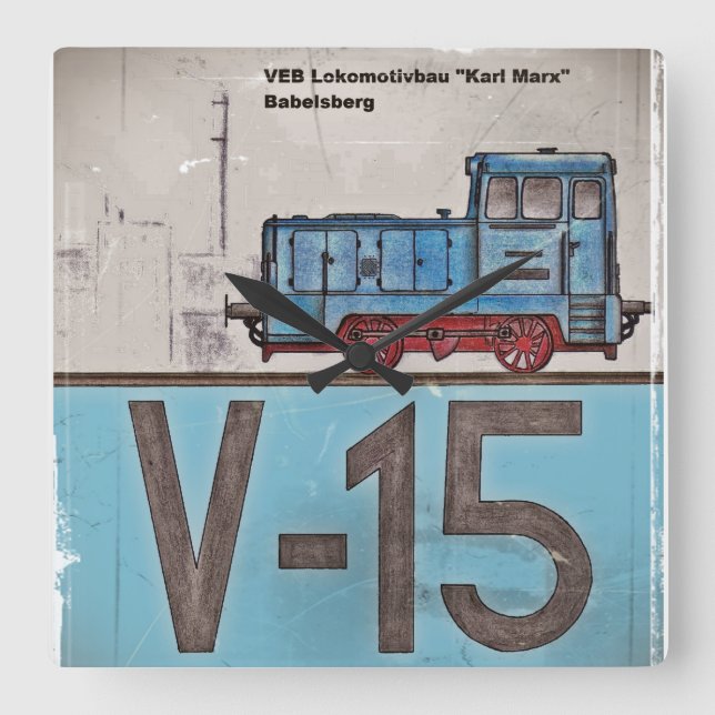 Quadrado Relógio de comboio (Frente)