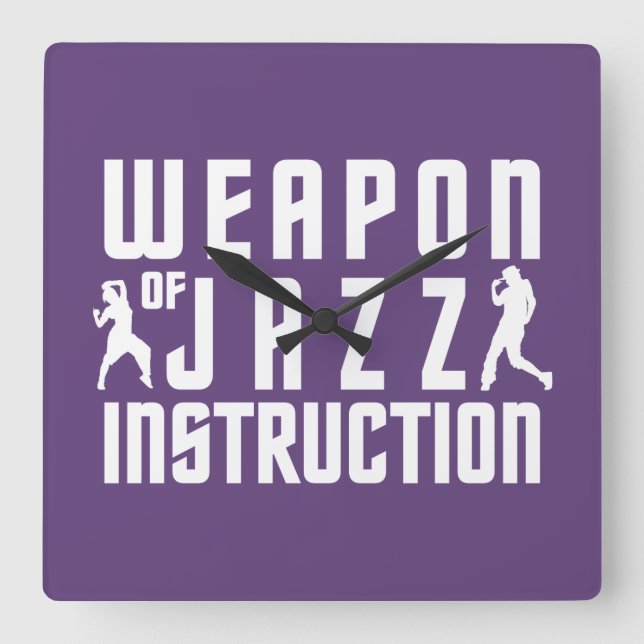 Quadrado relógio de cor personalizado da instrução Jazz (Frente)