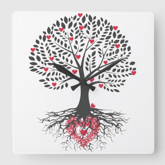 Quadrado relógio de estimação (Frente)