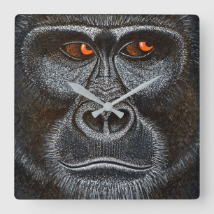 Quadrado Relógio De Gorila