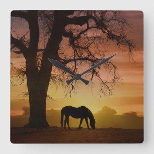 Quadrado Relógio de Imagem do Cavalo Vencedor do prêmio