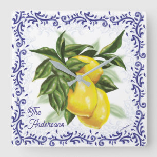 Quadrado Relógio de Limões de Toile