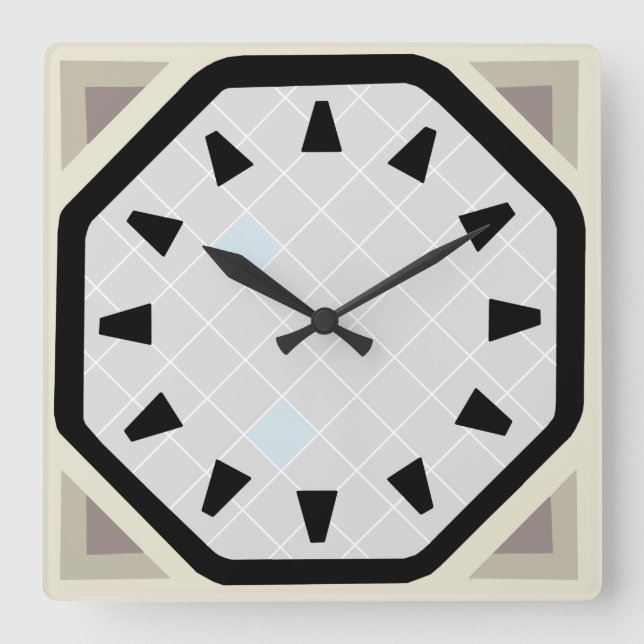 Quadrado Relógio de Lua Polonês (Frente)