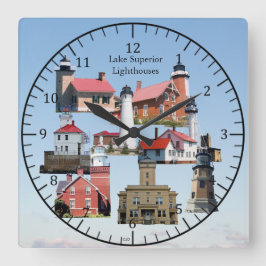 Quadrado Relógio de Luzes Superiores do Lago