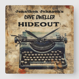 Quadrado Relógio de Máquina de Digitalização Divertida