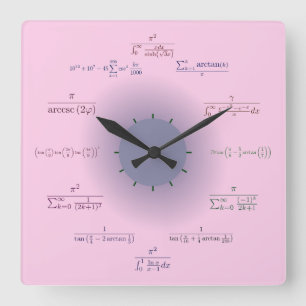 Quadrado Relógio de Matemática