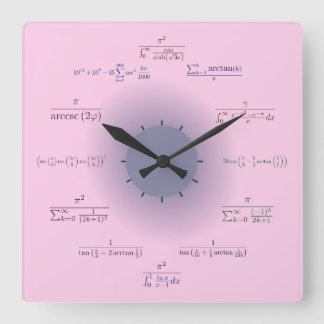 Quadrado Relógio de Matemática