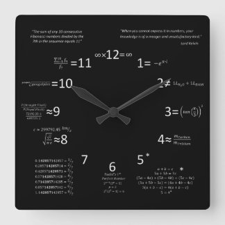 Quadrado Relógio de Matemática