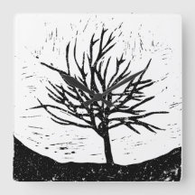 Relógio de Muro de Impressão da Árvore Autônoma Li