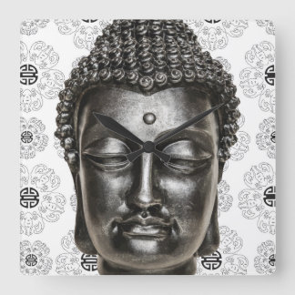 Quadrado Relógio de Muro do Zen Buddha Chinês