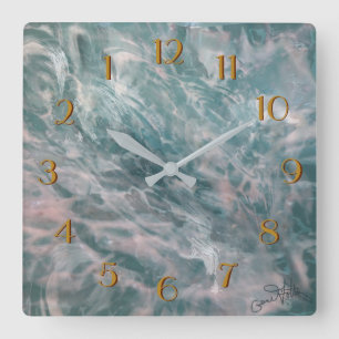 Quadrado Relógio    de Ondas Curvas