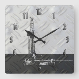 Quadrado Relógio de Perfuração (com números)