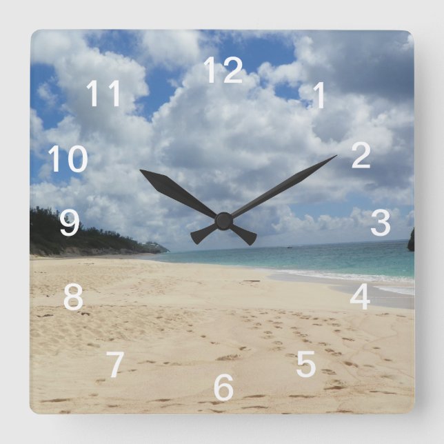Quadrado Relógio de Praia (Frente)