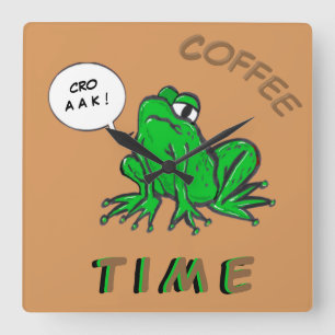 Quadrado Relógio de Tempo do Café de Cartografia do Sapo Ve