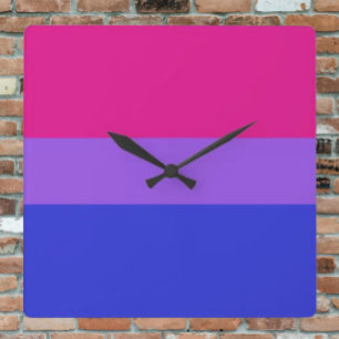Quadrado Relógio de Tempo do Orgulho Bi
