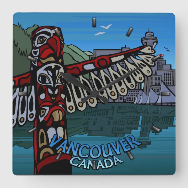 Quadrado Relógio de Vancouver Oferece Relógio de Despedida (Frente)