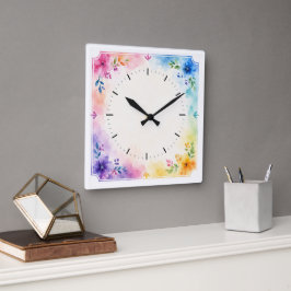 Quadrado Relógio Decorativo Elegante para Casa e Escritório