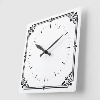 Quadrado Relógio Decorativo Elegante para Casa e Escritório
