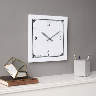 Quadrado Relógio Decorativo Moderno para Casa e Escritório
