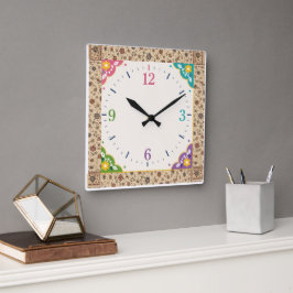 Quadrado Relógio Decorativo Moderno para Casa e Escritório