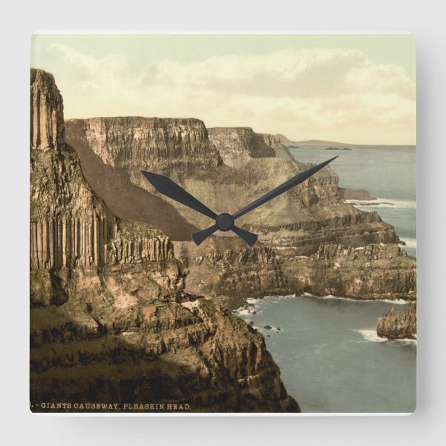 Quadrado Relógio do Giant Causeway, Cabeça de Pleaskin, Co. (Frente)