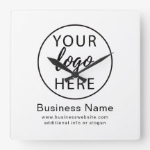 Relógio do logotipo comercial personalizado